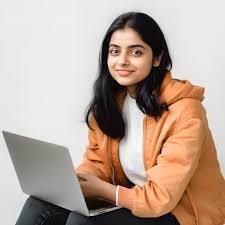 A person working on a laptop, representing professional online services offered by 3webindia.com